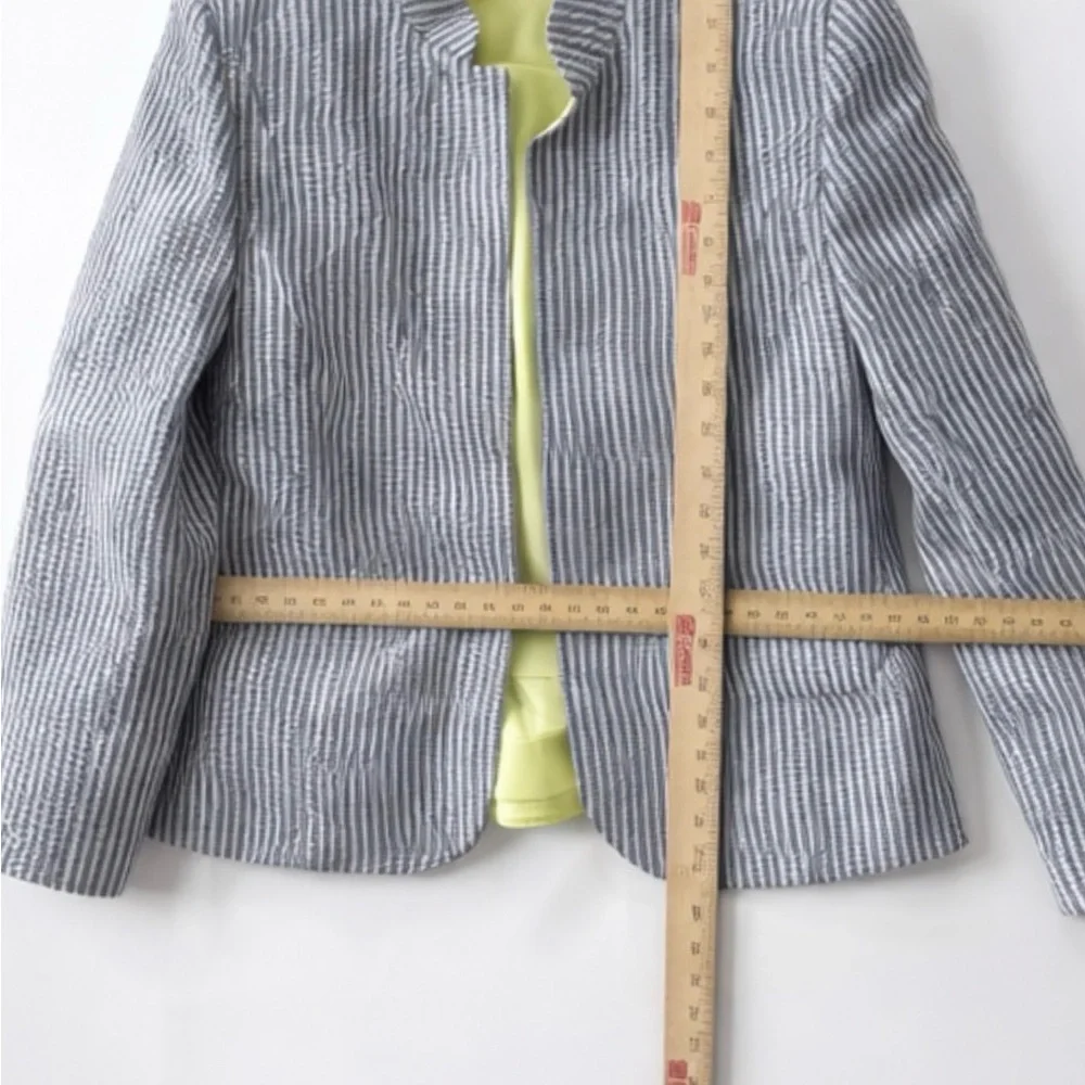 Vintage‎ Flores & Flores Seersucker Blazer + Satin Tank Set Green XS/S USA